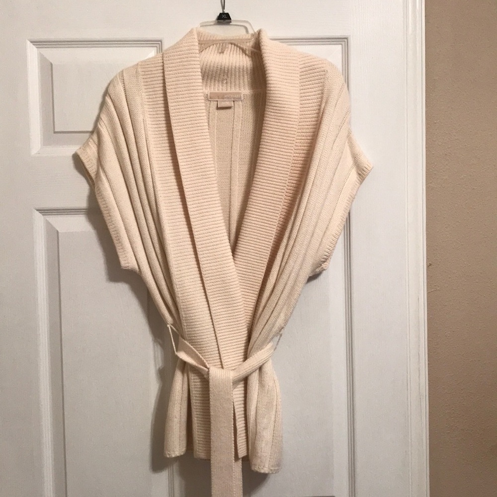 Michael Kors short sleeve wrap sweater